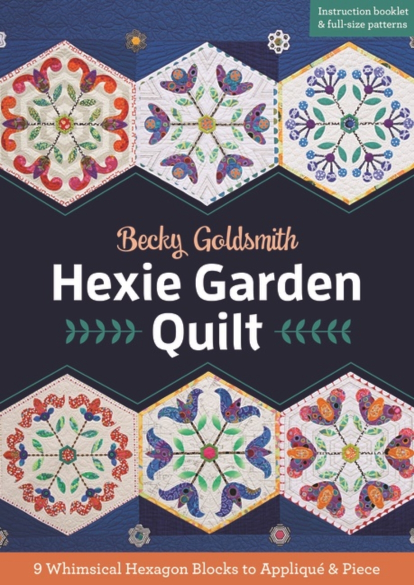 Picture of Hexie garden quilt - 9 whimsical hexagon blocks to applique & piece