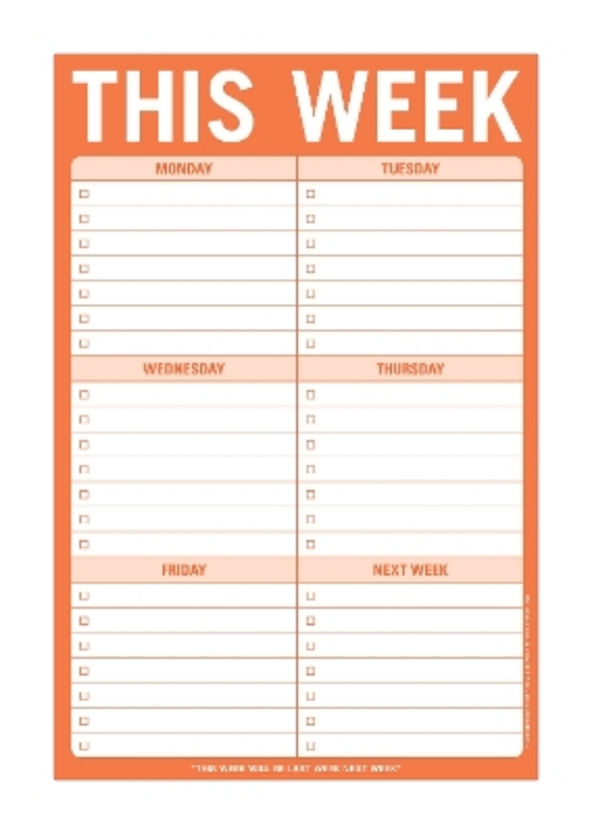 Picture of Knock Knock This Week Pad