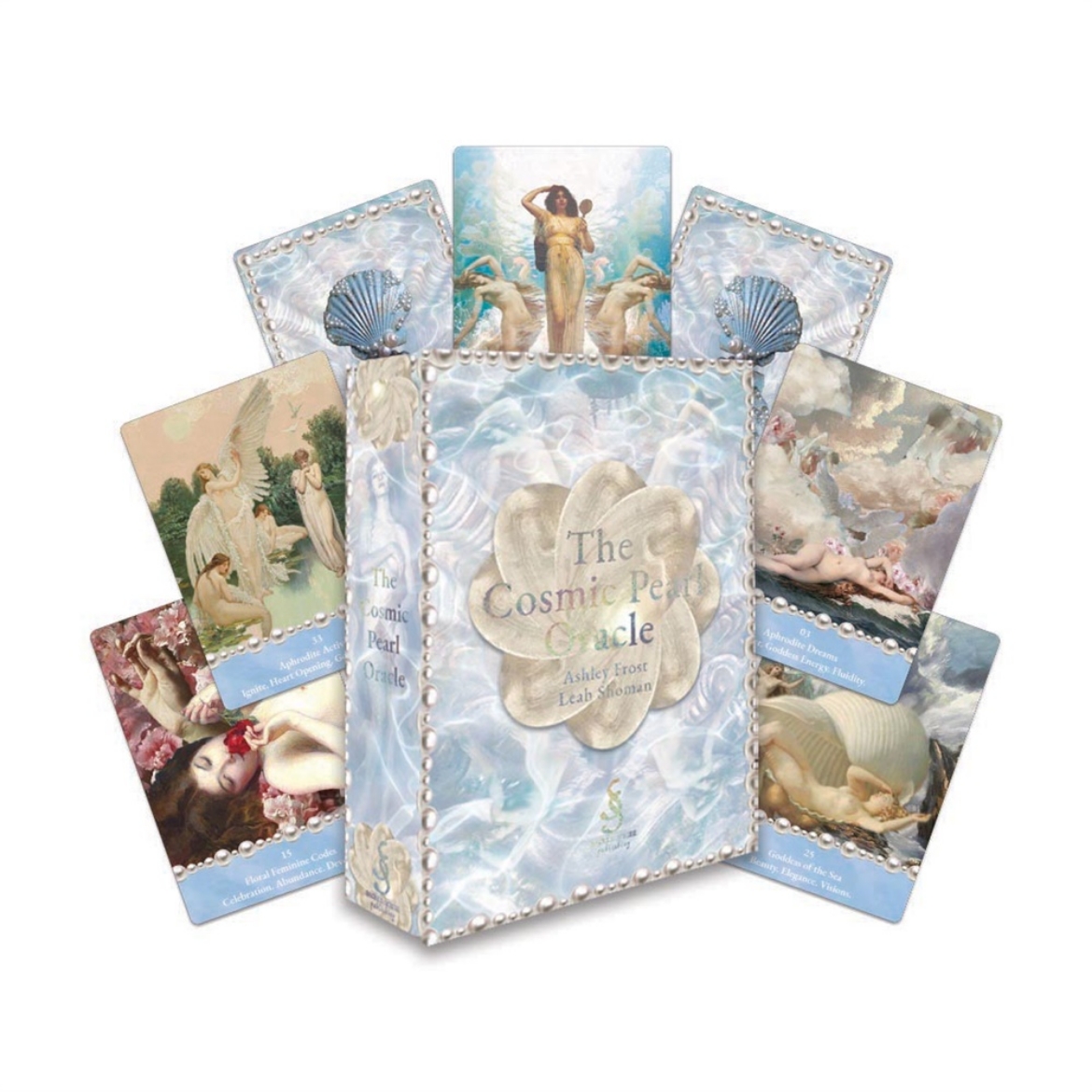 Picture of The Cosmic Pearl Oracle: Embark on a journey of sacred love and infinite wisdom with Divine Feminine guidance (44 Full Color Cards and 120-Page Full-Color Guidebook)
