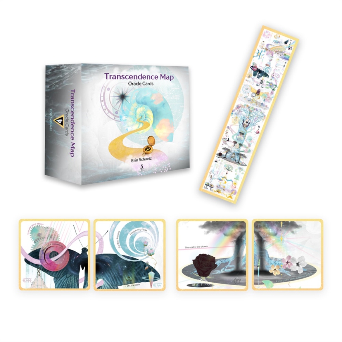 Picture of Transcendence Map Oracle: Alchemical Cartography for Remembrance and Navigation (46 Full-Color Cards and 112-Page Full-Color Guidebook)