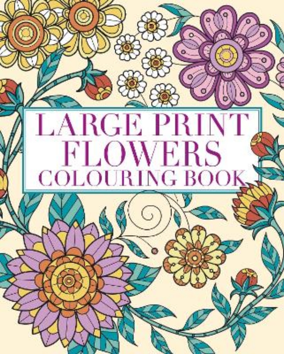 Picture of Large Print Flowers Colouring Book: Over 45 Images