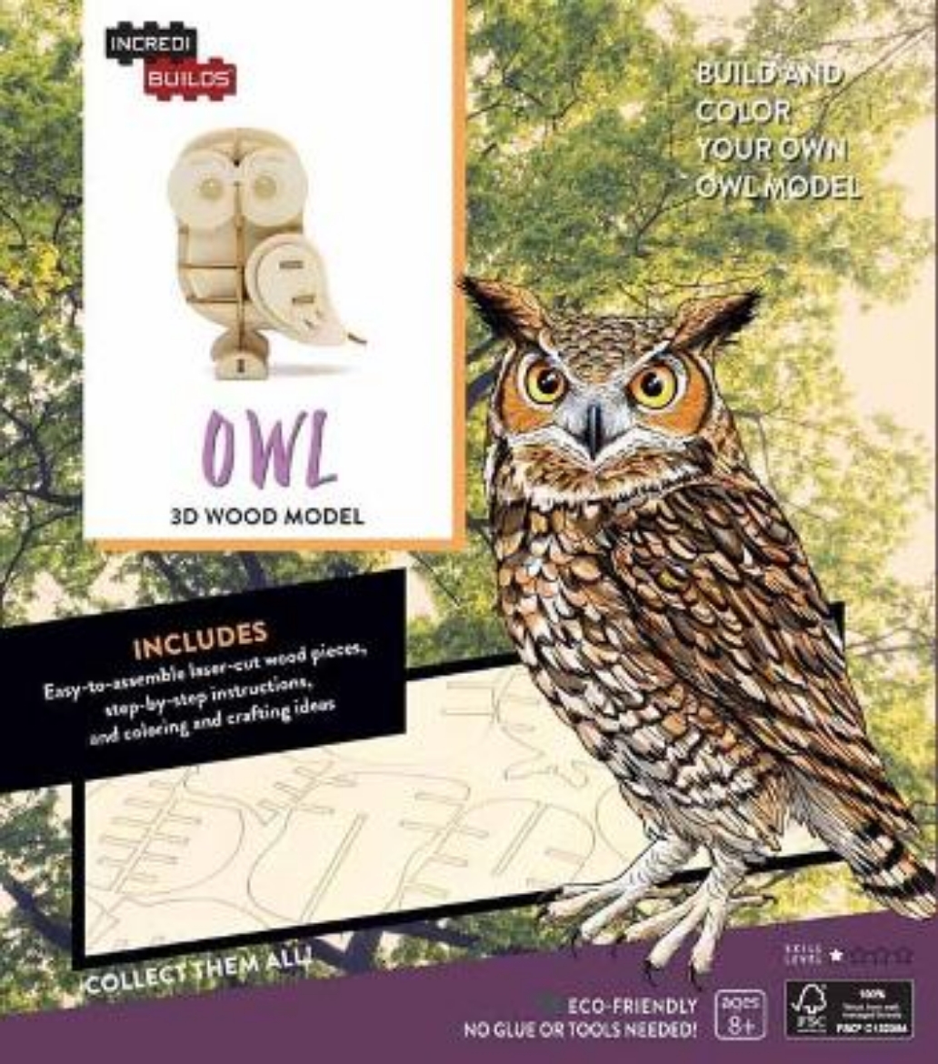 Bild på IncrediBuilds: Owl 3D Wood Model