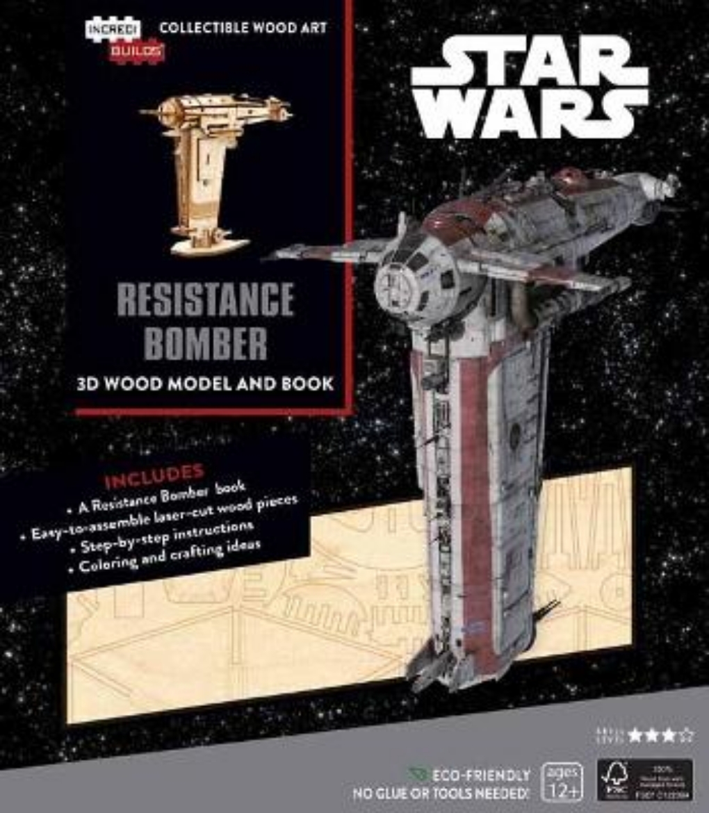 Bild på IncrediBuilds: Star Wars: Resistance Bomber Book and 3D Wood Model
