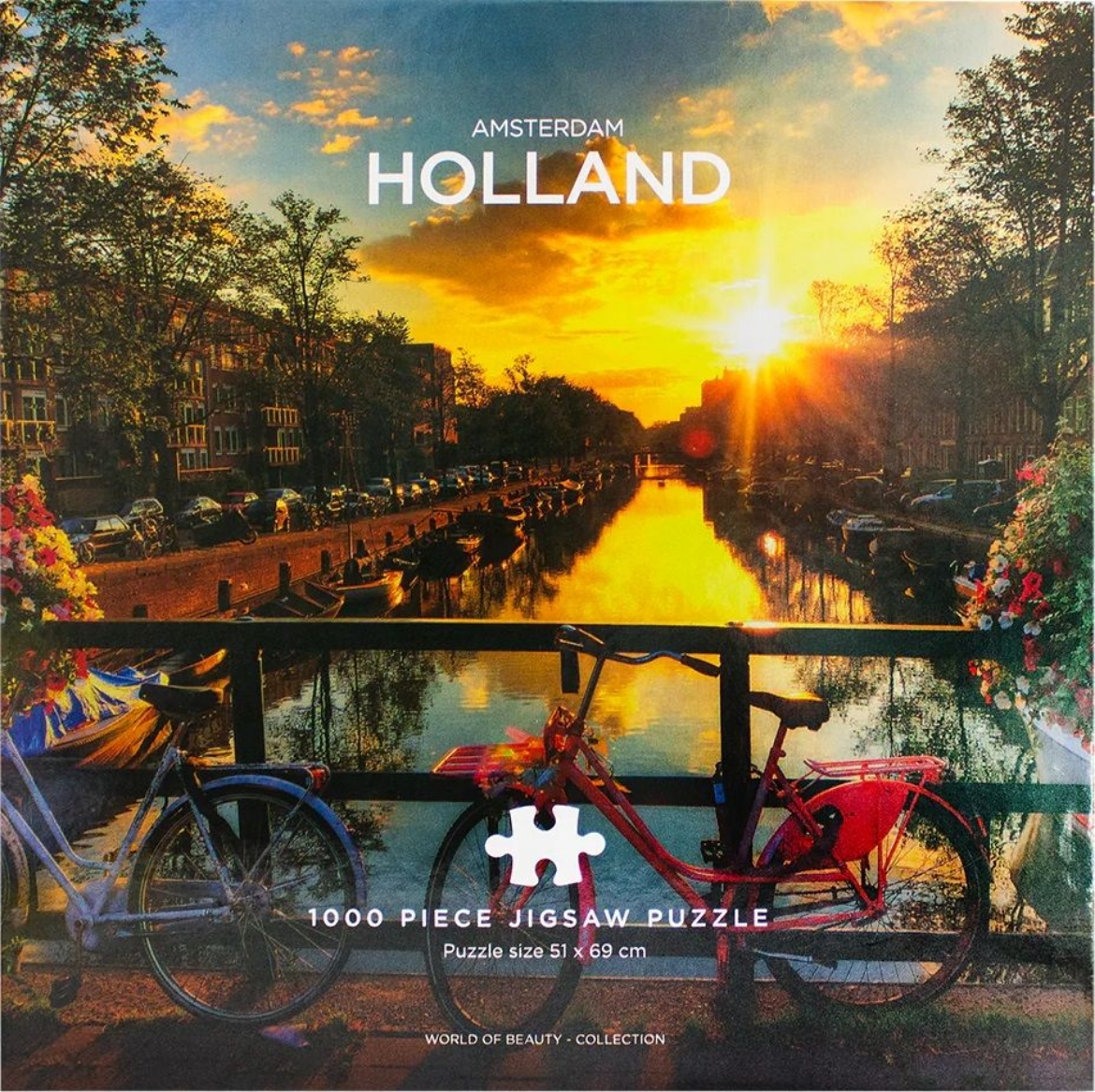 Picture of Bicycles in Amsterdam 1000 Piece Jigsaw Puzzle