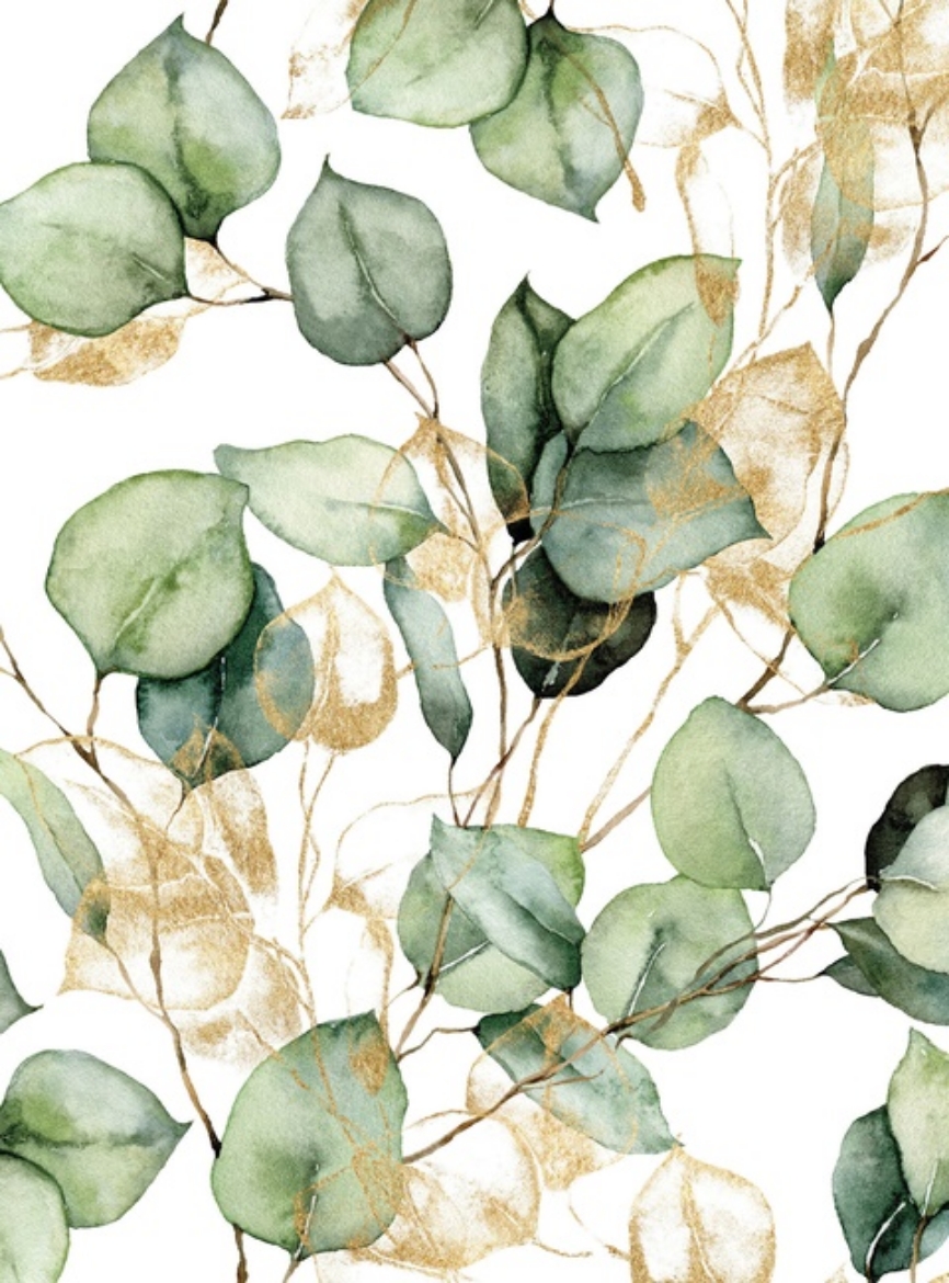 Bild på Greenery And Gold Lined Journal