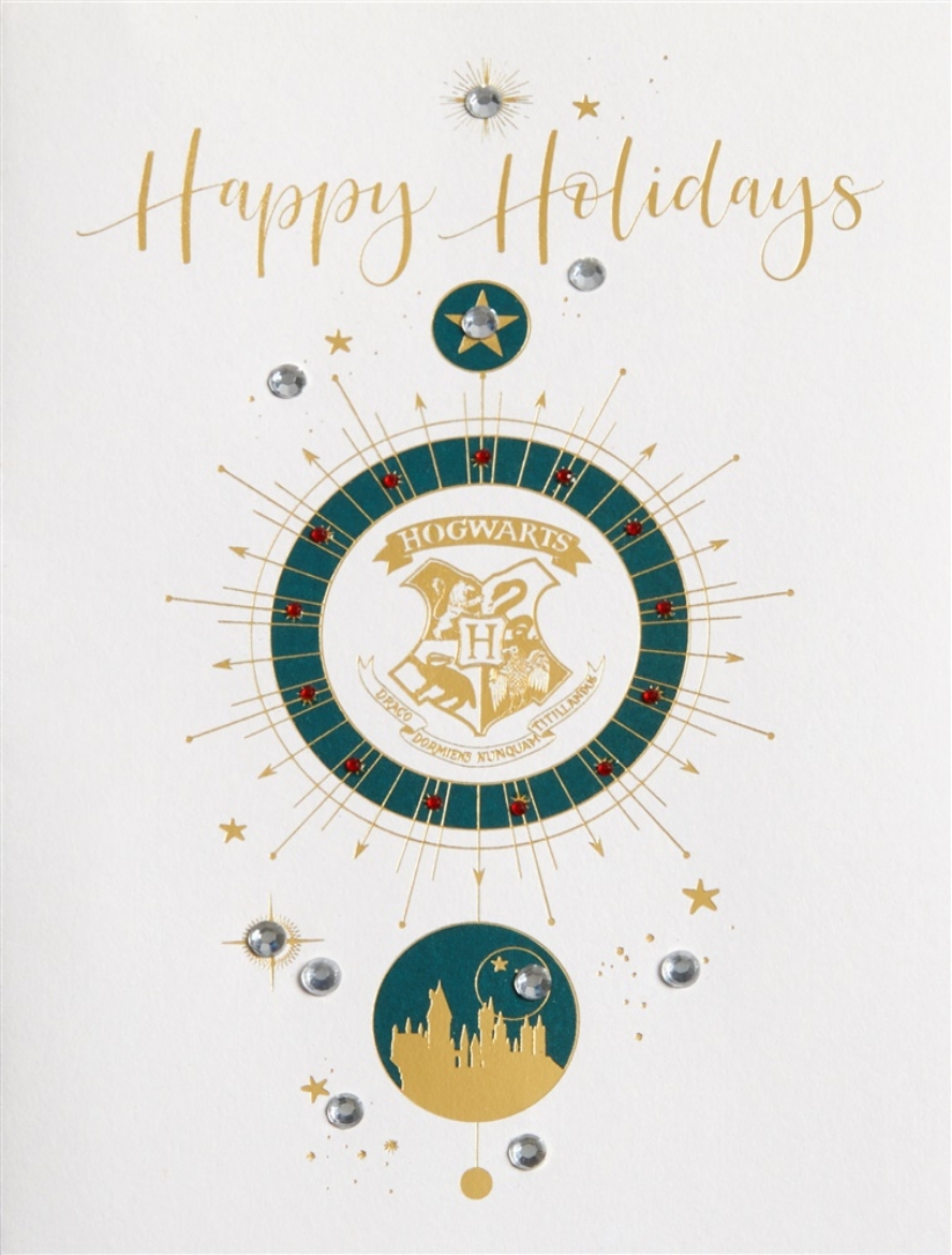 Picture of Harry Potter: Hogwarts Crest Holiday Embellished Card