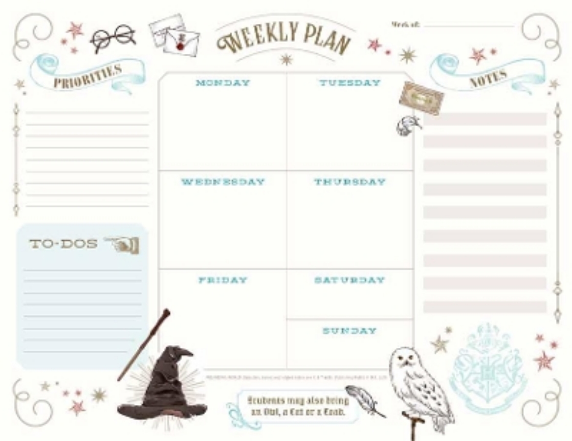Picture of Harry Potter Weekly Planner Notepad
