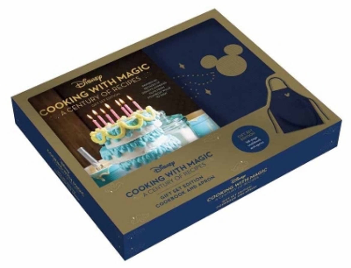 Picture of Disney: Cooking With Magic: A Century of Recipes Gift Set: Inspired by Decades of Disney's Animated Films from Steamboat Willie to Wish | Plus Exclusive Apron