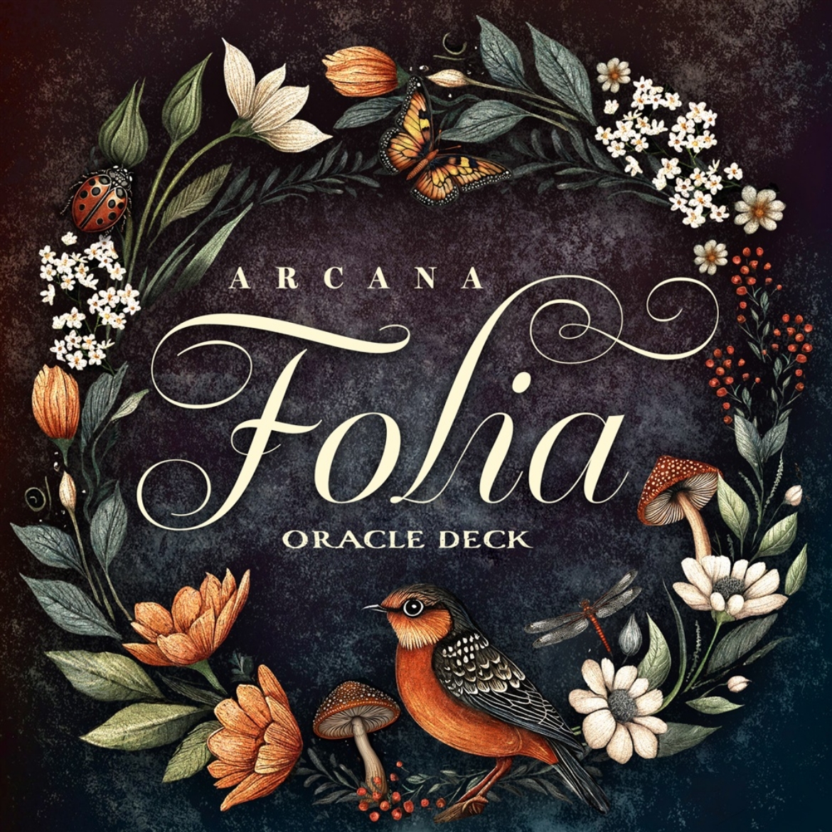 Picture of Arcana Folia Oracle Deck: 50-Card Round Deck, Nature-Inspired Artwork, Channel Plant Energy, Divination and Inspiration, Includes 77-page Illustrated Guidebook