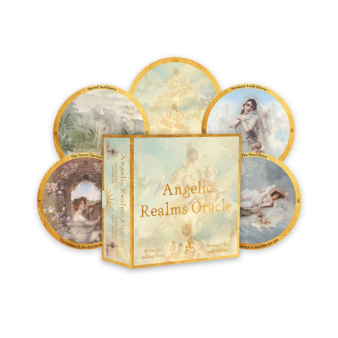 Picture of Angelic Realms Oracle: Tap into Your Angelic Energy and the Divine Realms (40 Full-Color Round Cards and 94-Page Full-Color Guidebook)