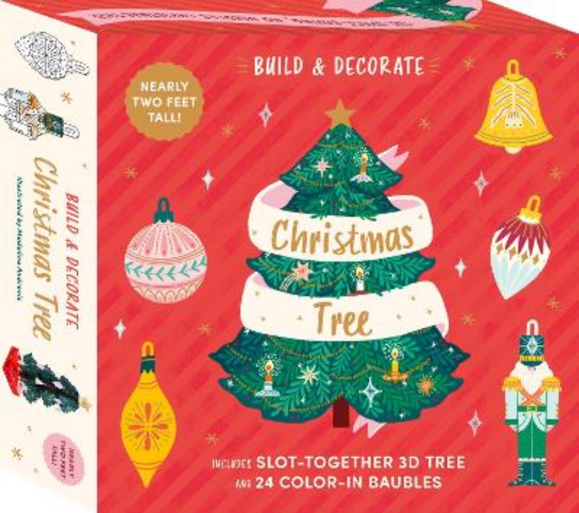 Picture of Build & Decorate: Christmas Tree: Includes slot together 3d tree & 24 colour-in baubles