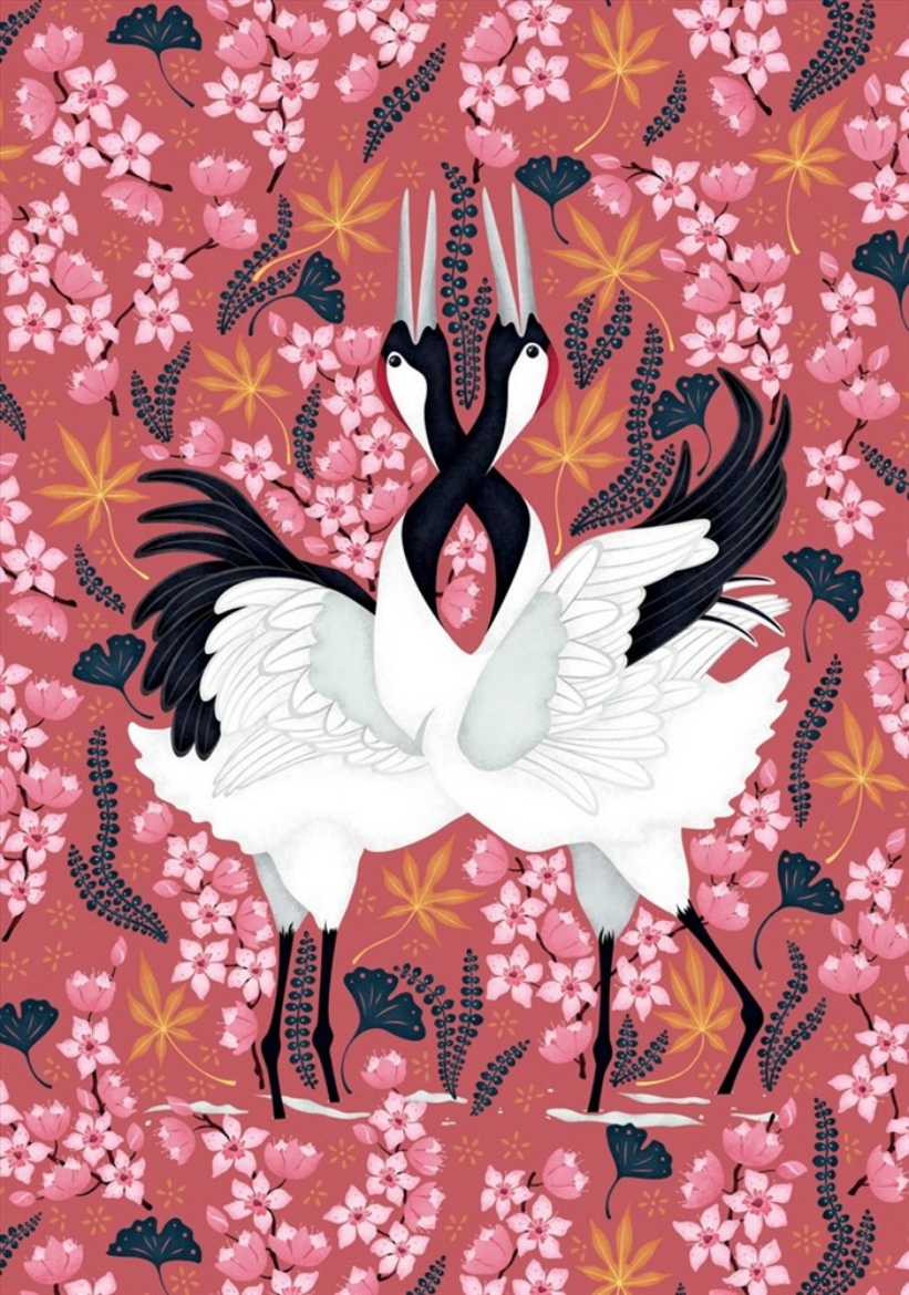 Picture of Japanese Cranes Notecard