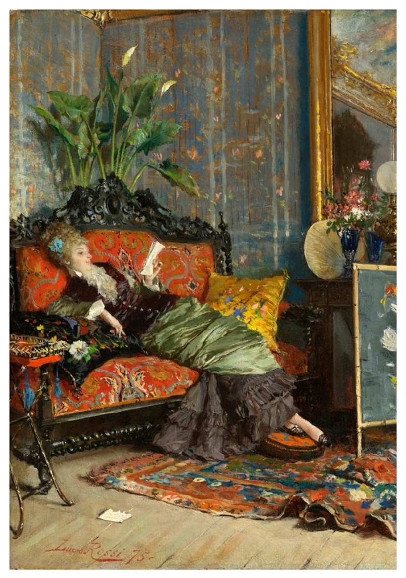 Picture of Young Woman Reading Notecard