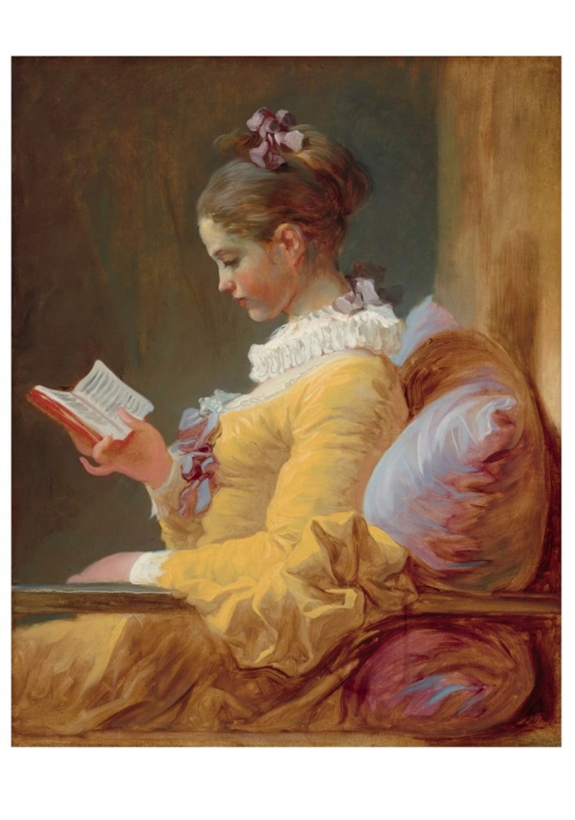 Picture of Young Girl Reading Notecard