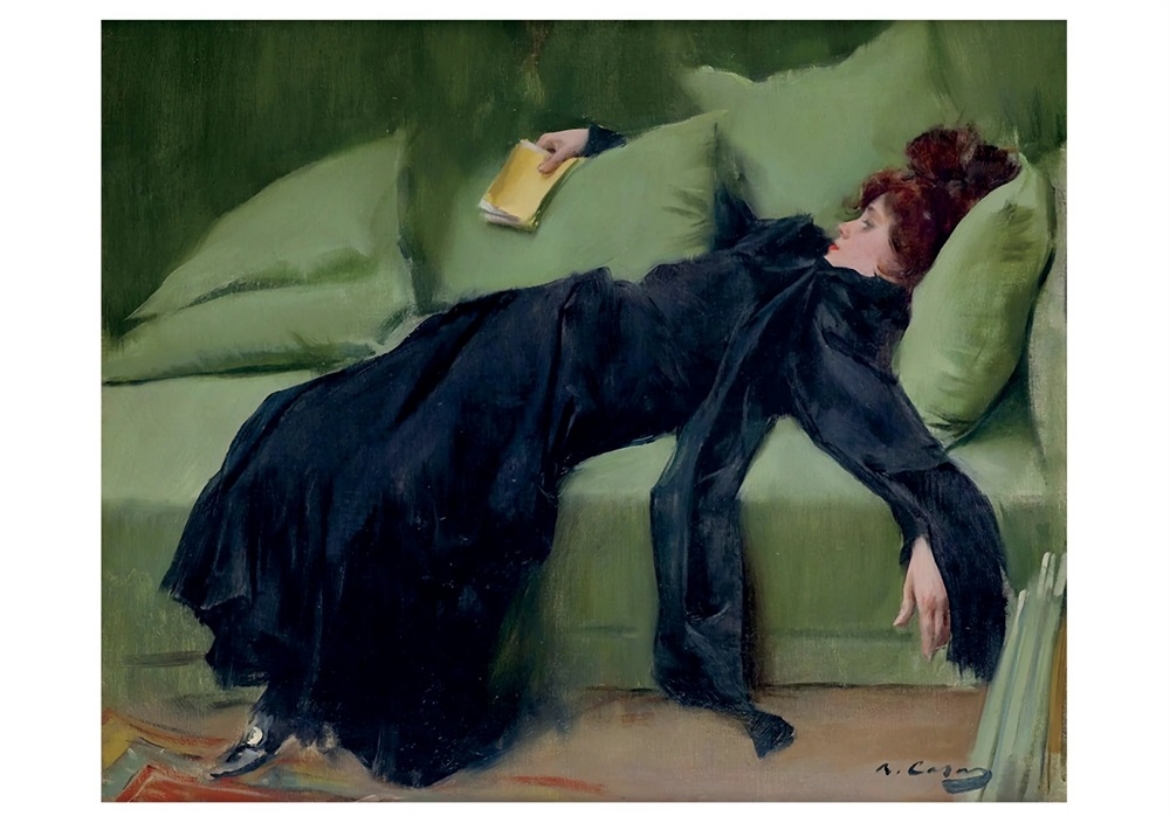 Picture of Decadent Young Woman, After the Dance Notecard
