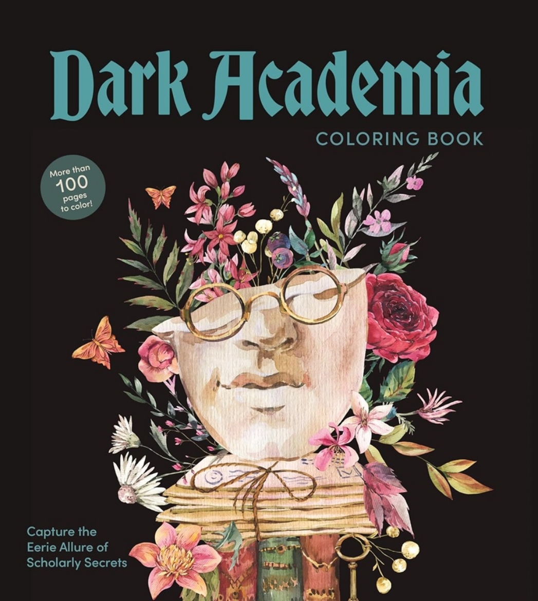 Picture of Dark Academia Coloring Book: Capture the Eerie Allure of Scholarly Secrets