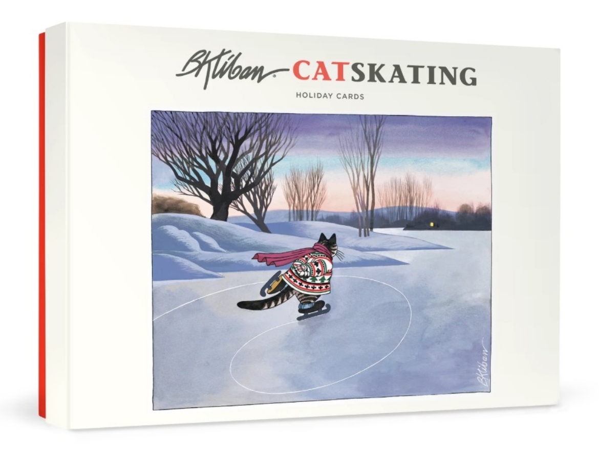 Picture of B. Kliban: CatSkating Holiday Cards
