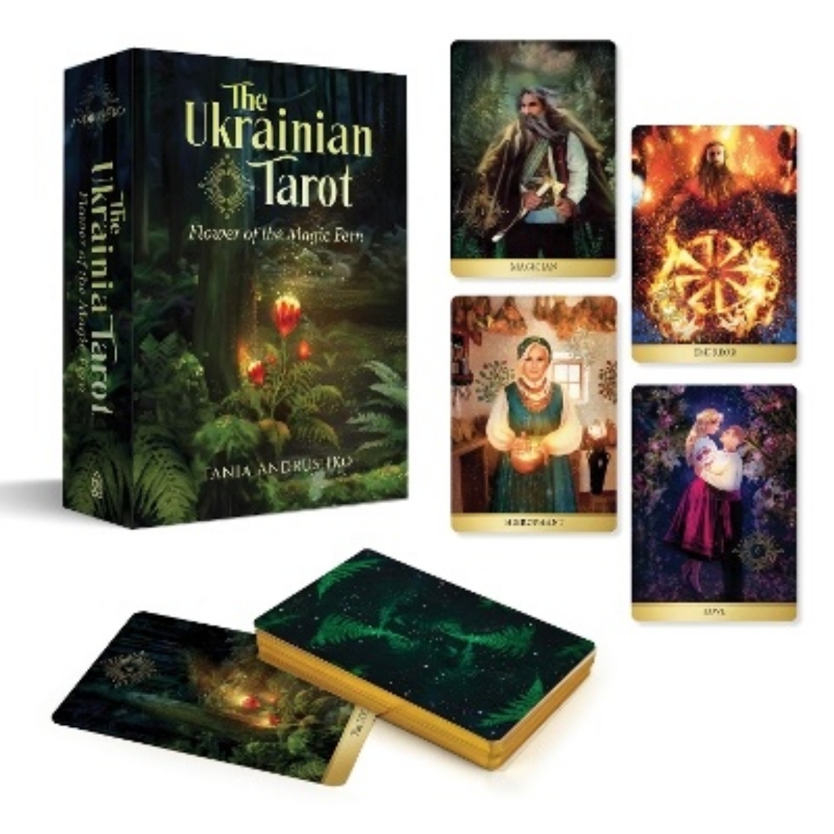 Picture of The Ukrainian Tarot: Flower of the Magic Fern (Tarot Kit Box Set with 78 Cards and Guide Book)