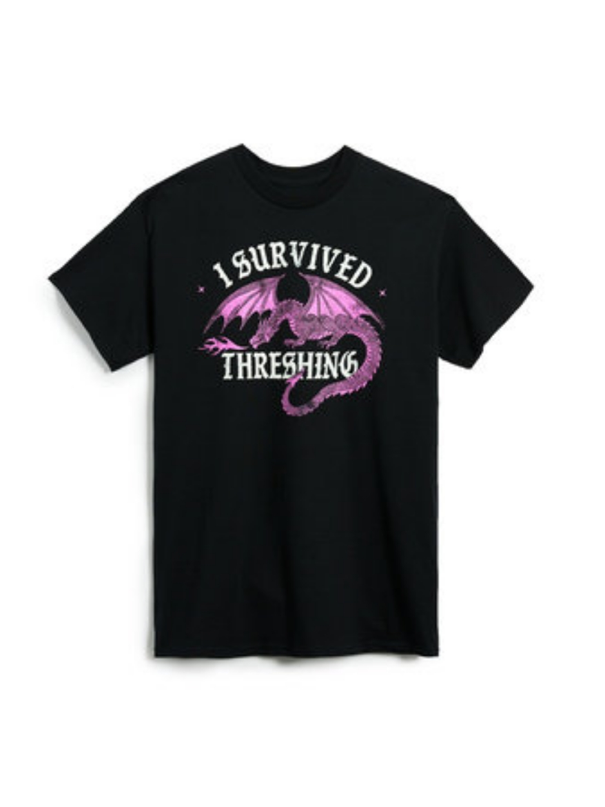 Picture of Fourth Wing: I Survived Threshing (Pink Dragon) Unisex T-Shirt Small