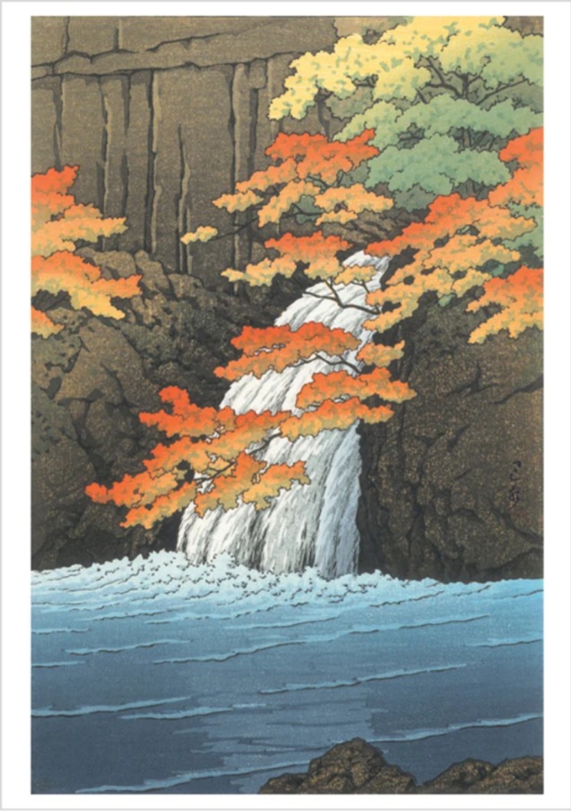Picture of Kawase Hasui: Senju Waterfall, Akame Notecard
