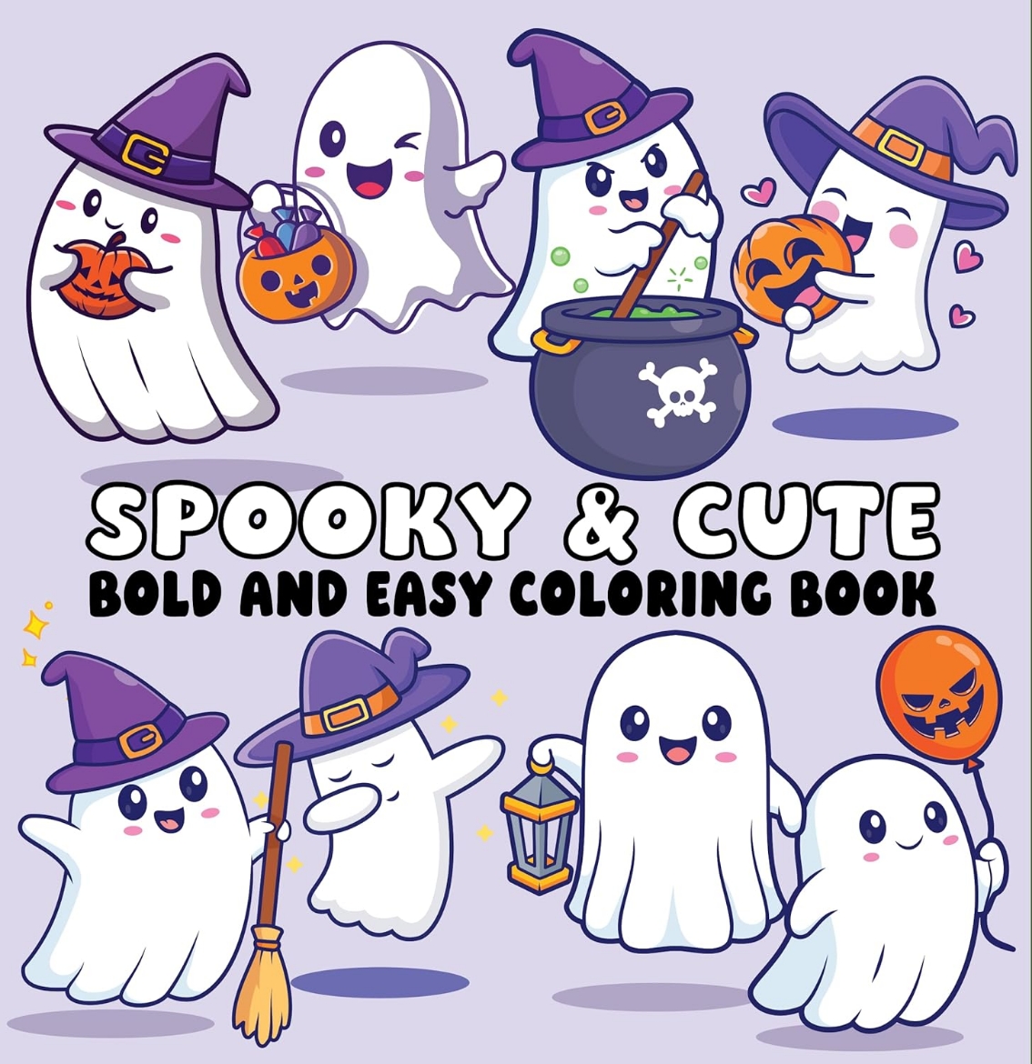 Picture of Spooky & Cute Bold and Easy Coloring Book