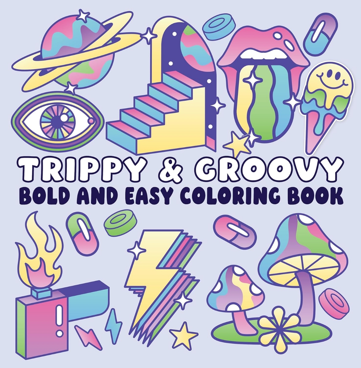 Picture of Trippy & Groovy Bold and Easy Coloring Book