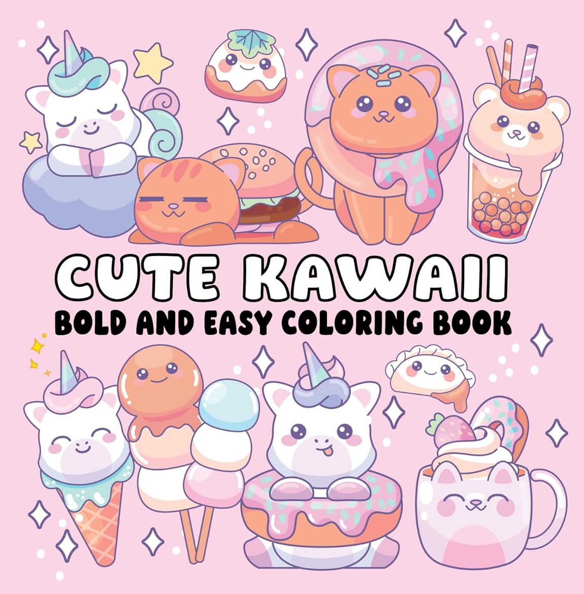 Picture of Cute Kawaii Bold and Easy Coloring Book