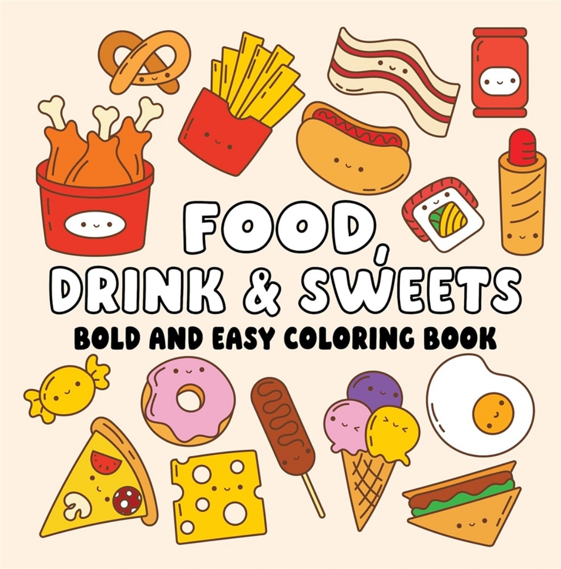 Picture of Food Drink & Sweets Bold and Easy Coloring Book