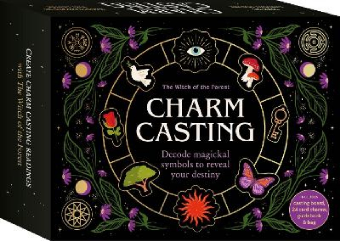 Bild på Charm Casting: Decode magickal symbols to reveal your destiny - Includes: casting board, 24 card charms, guidebook and bag