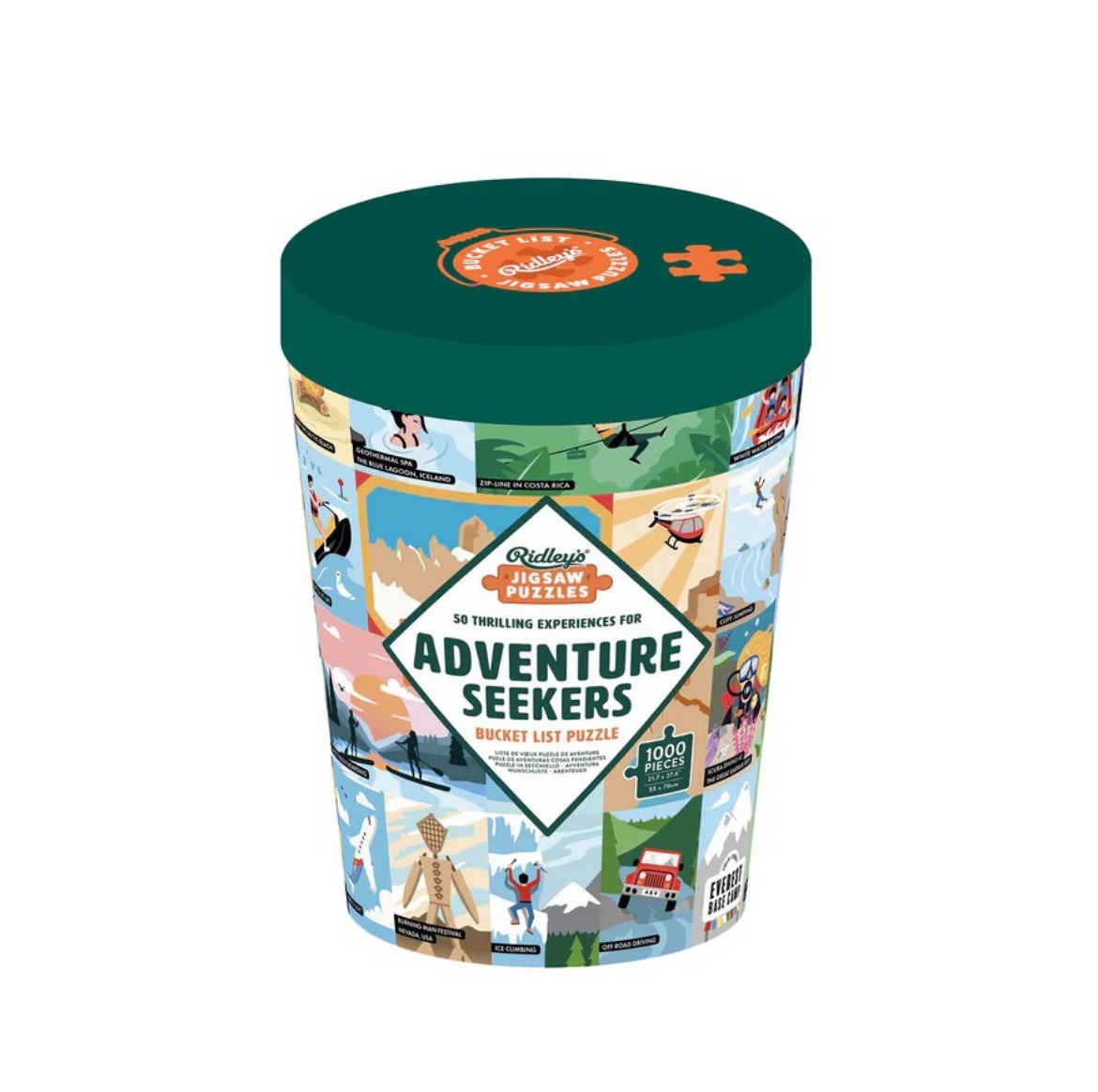 Picture of 50 Thrilling Experiences for Adventure Seekers 1000-piece Bucket List Jigsaw Puzzle