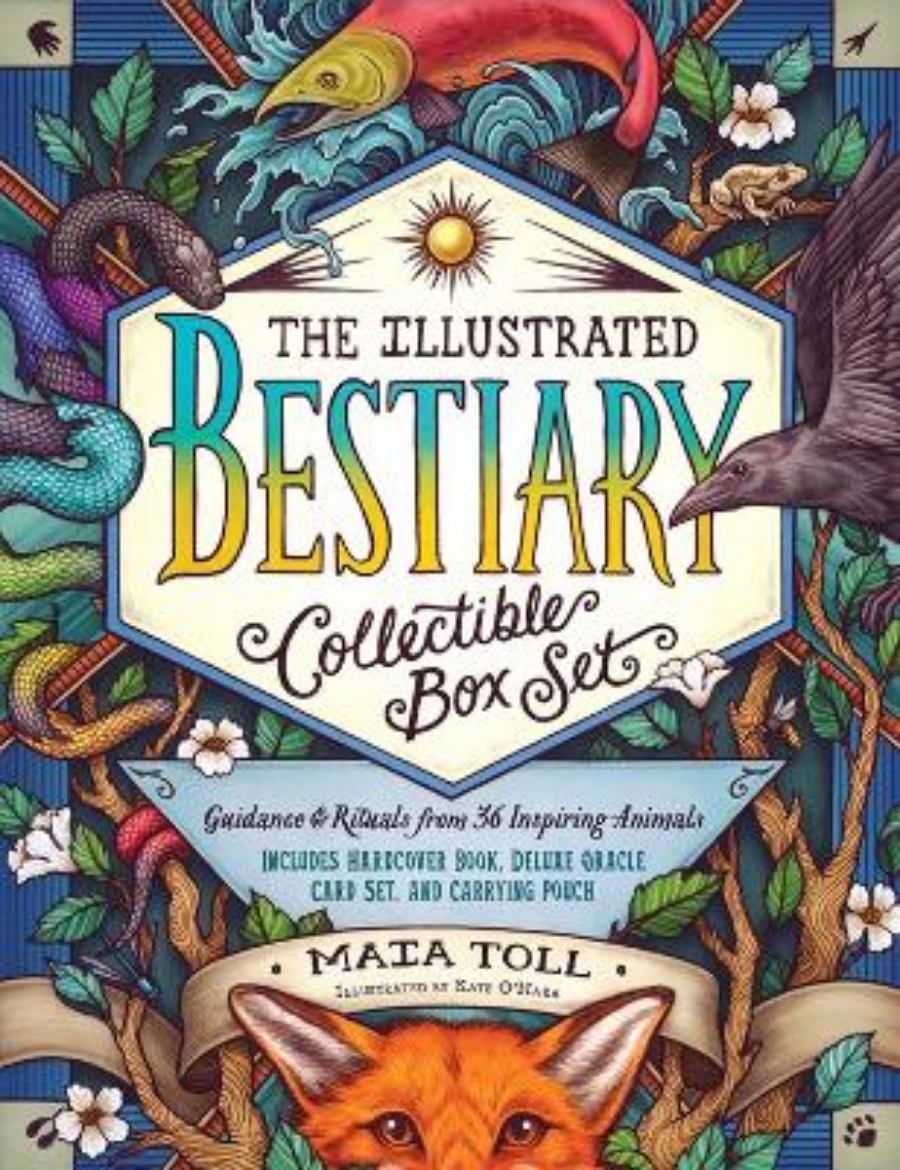 Picture of The Illustrated Bestiary Collectible Box Set: Guidance and Rituals from 36 Inspiring Animals; Includes Hardcover Book, Deluxe Oracle Card Set, and Carrying Pouch