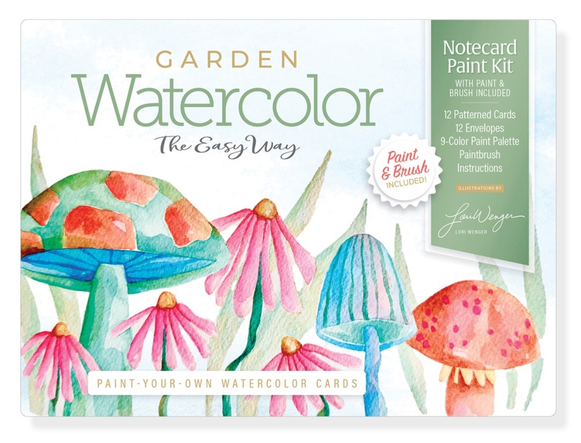 Picture of Watercolor the Easy Way Paint-Your-Own Watercolor Cards Garden: Notecard Paint Kit with Paint and Brush Included