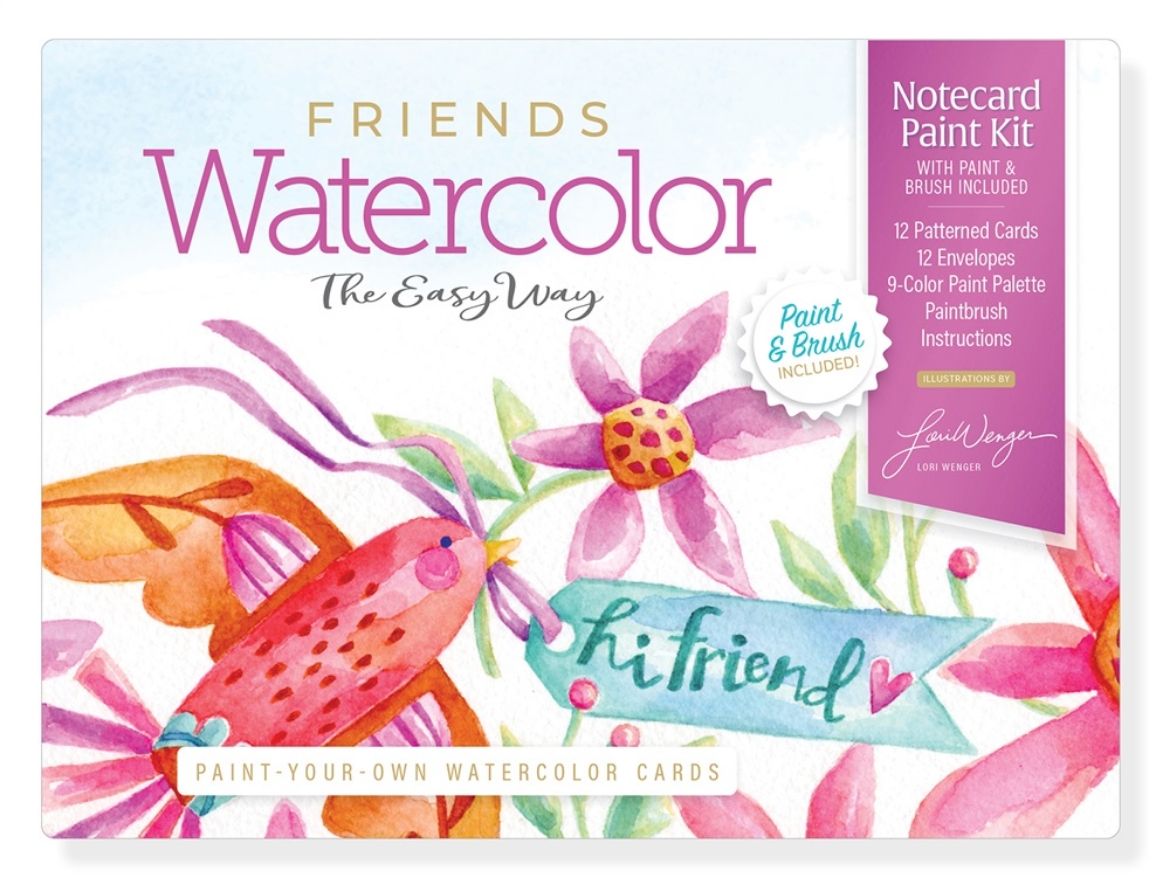 Picture of Watercolor the Easy Way Paint-Your-Own Watercolor Cards Friends: Notecard Paint Kit with Paint and Brush Included
