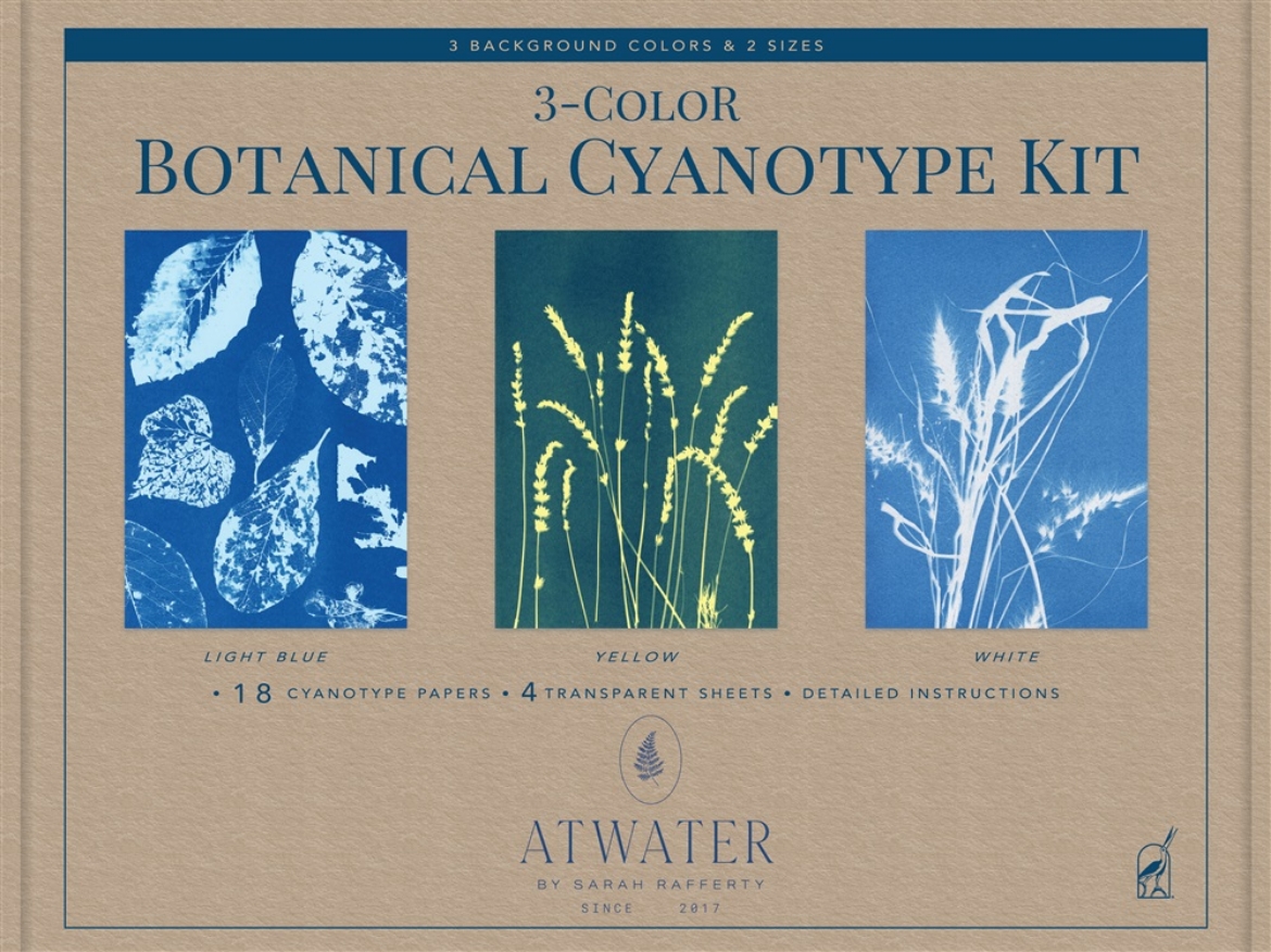 Picture of 3-Color Botanical Cyanotype Kit: Beginner-Friendly Solar Printing Kit for DIY Nature Art