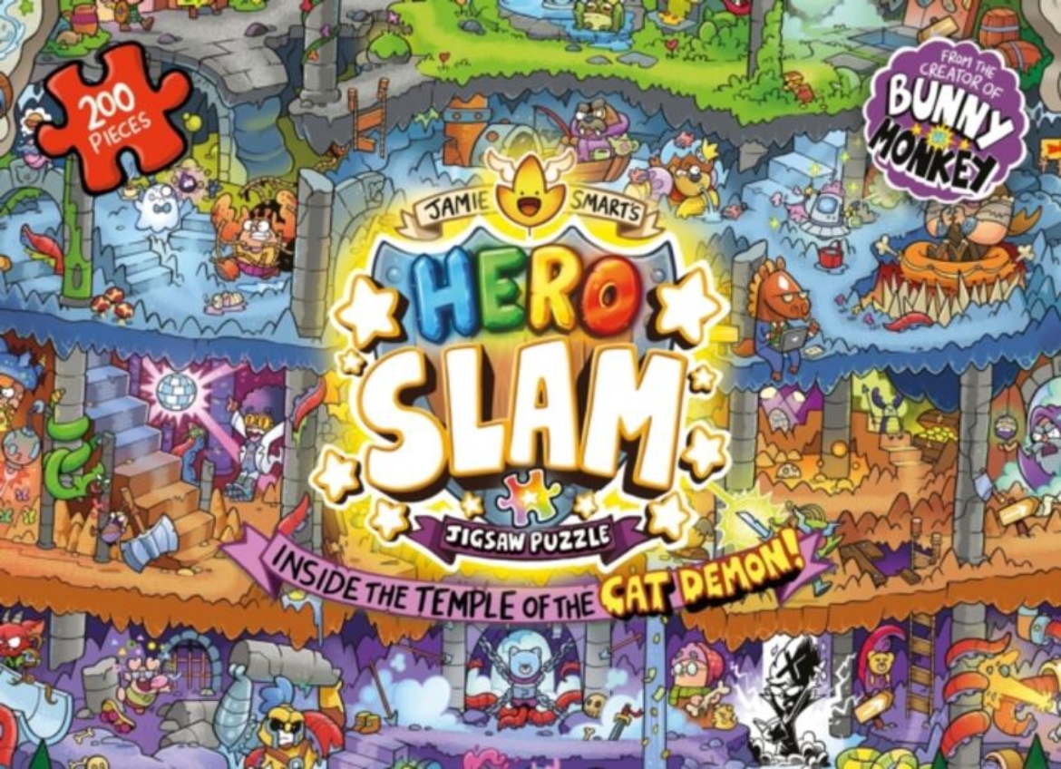 Picture of Jamie Smart's Hero Slam Jigsaw Puzzle: Inside the Temple of the Cat Demon