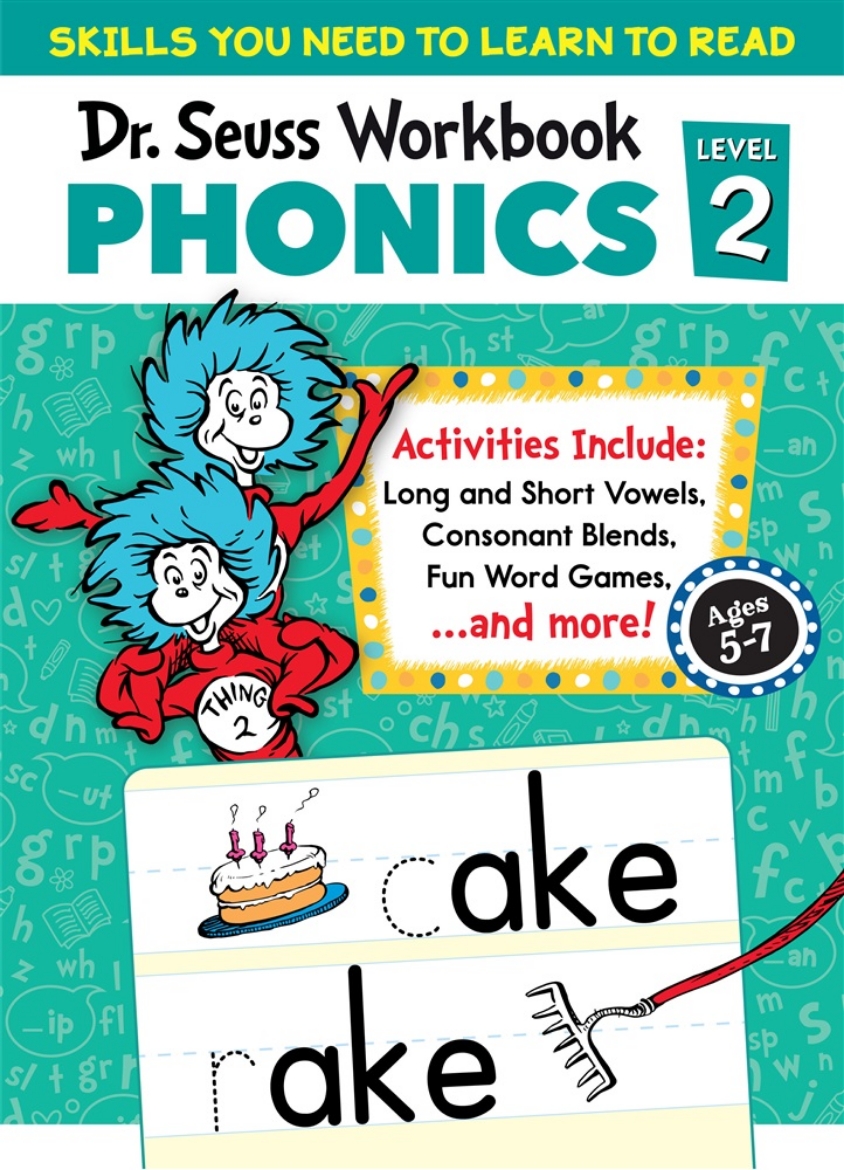 Picture of Dr. Seuss Phonics Level 2 Workbook: A Phonics Workbook to Help Kids Ages 5-7 Learn to Read (For Kindergarten and 1stGrade)