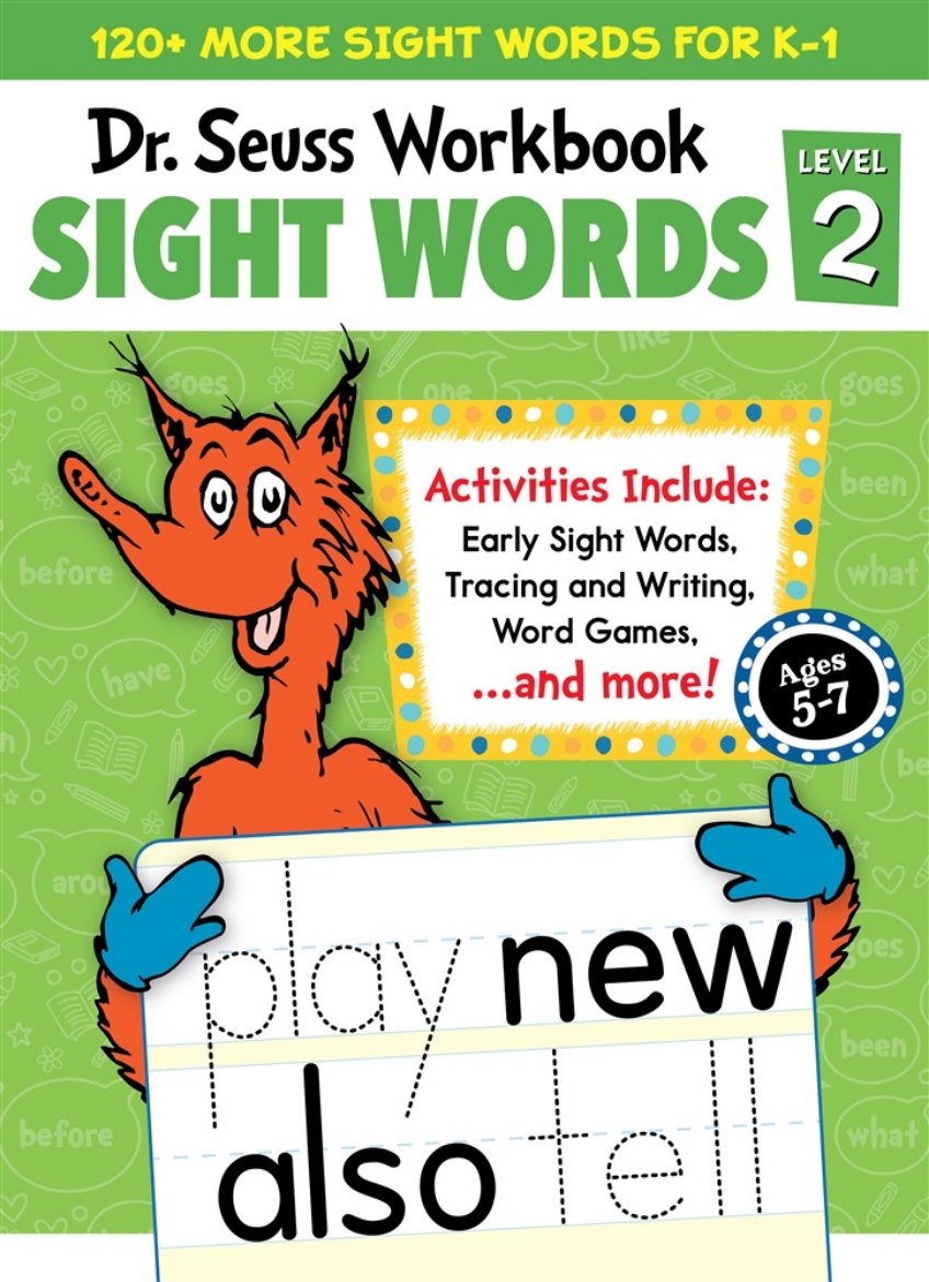 Picture of Dr. Seuss Sight Words Level 2 Workbook: A Sight Words Workbook for Kindergarten and 1st Grade (120+ Words, Games & Puzzles, Tracing Activities, and More)
