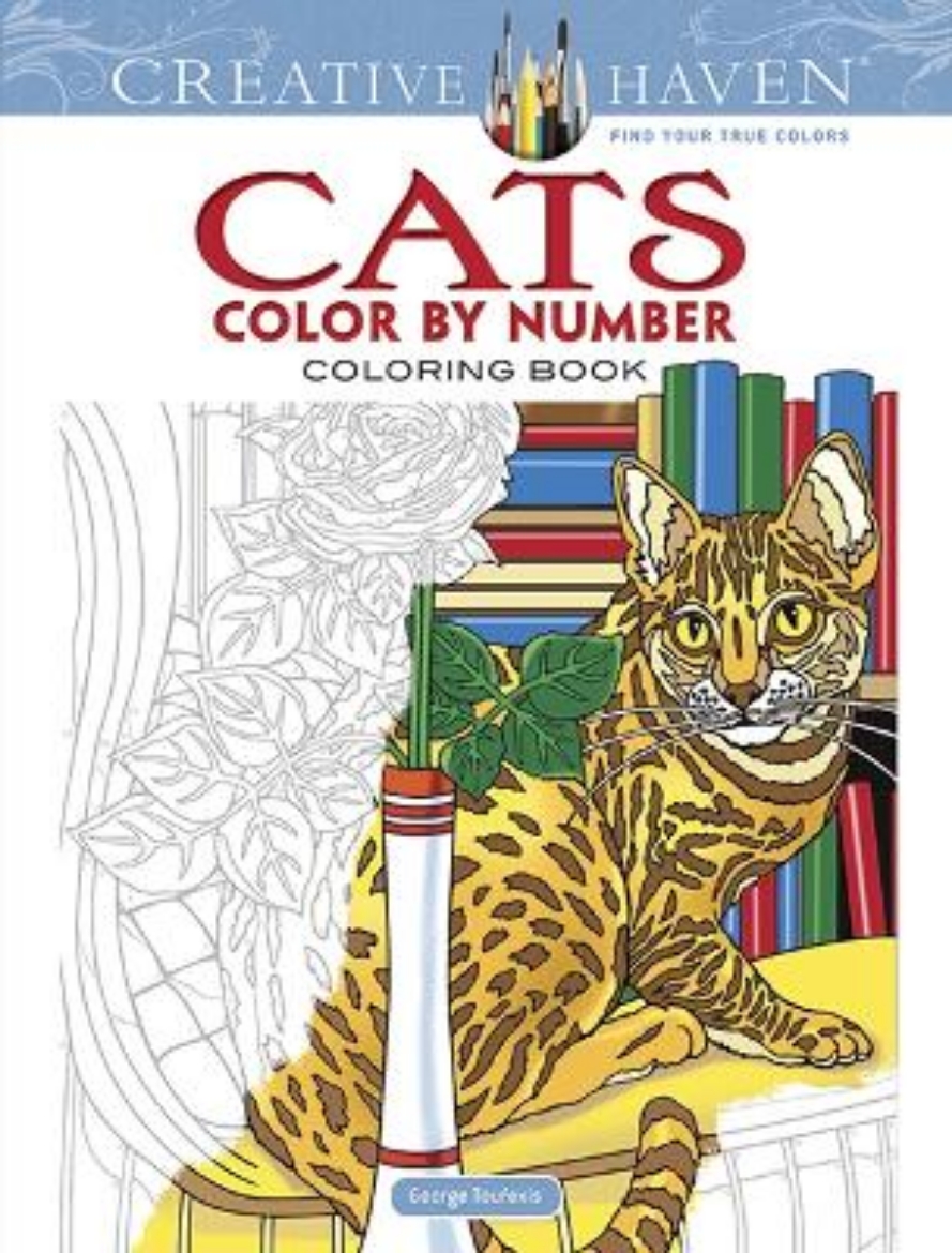Picture of Creative haven cats color by number coloring book