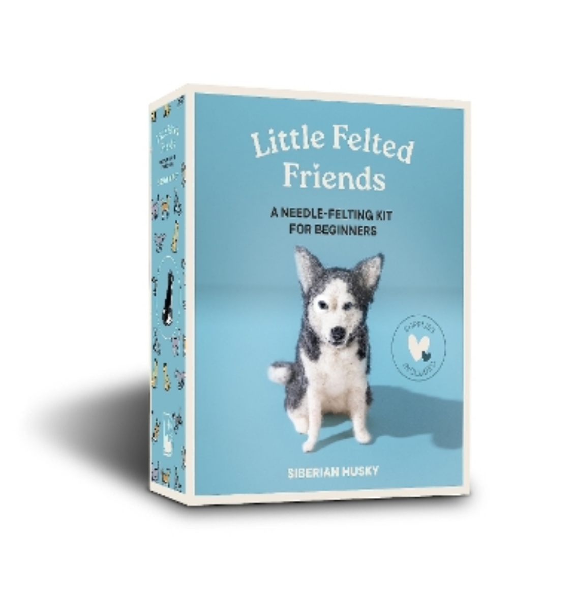 Picture of Little Felted Friends: Siberian Husky: Dog Needle-Felting Beginner Kits with Needles, Wool, Supplies, and Instructions