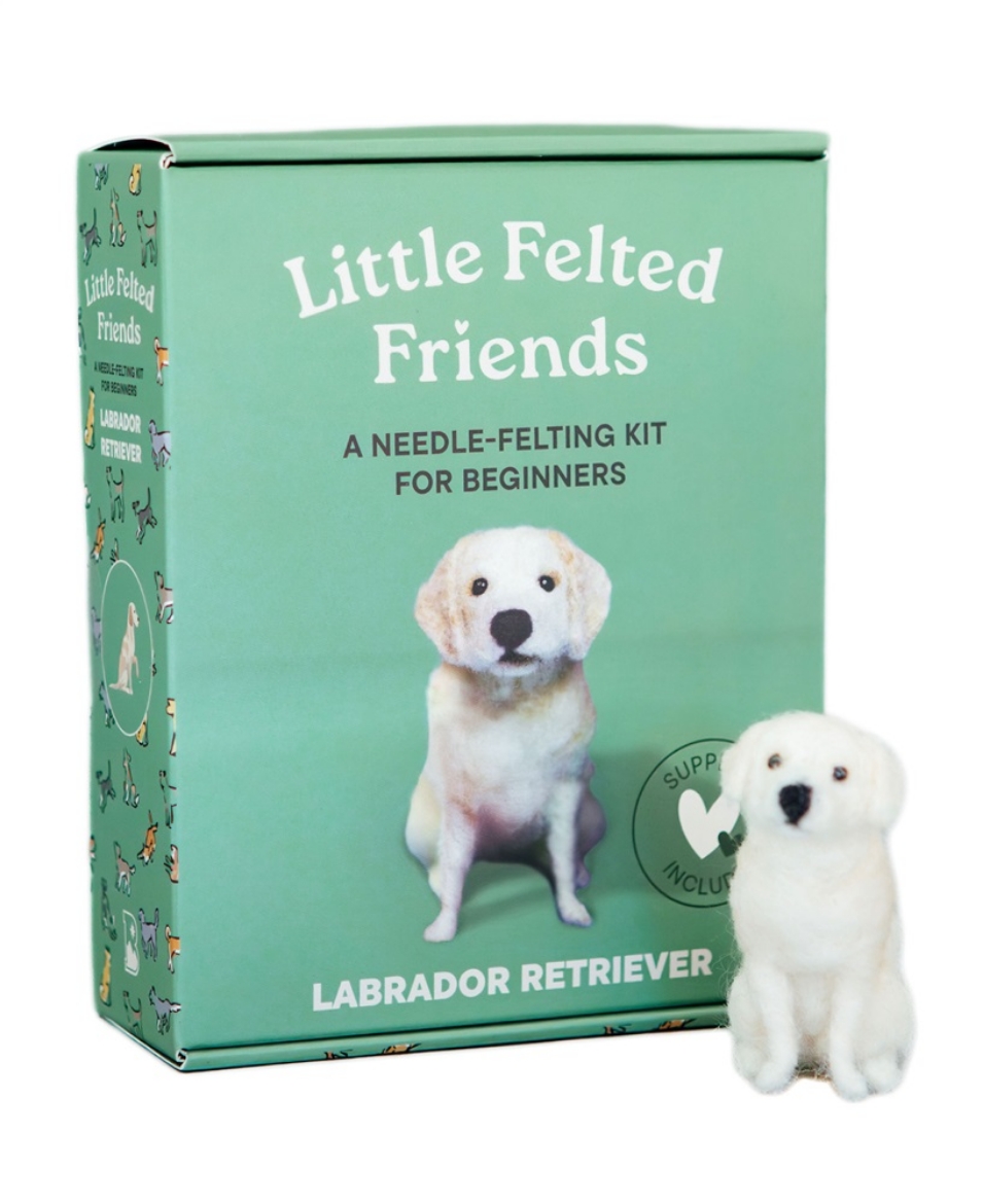Picture of Little Felted Friends: Labrador Retriever: Dog Needle-Felting Beginner Kits with Needles, Wool, Supplies, and Instructions